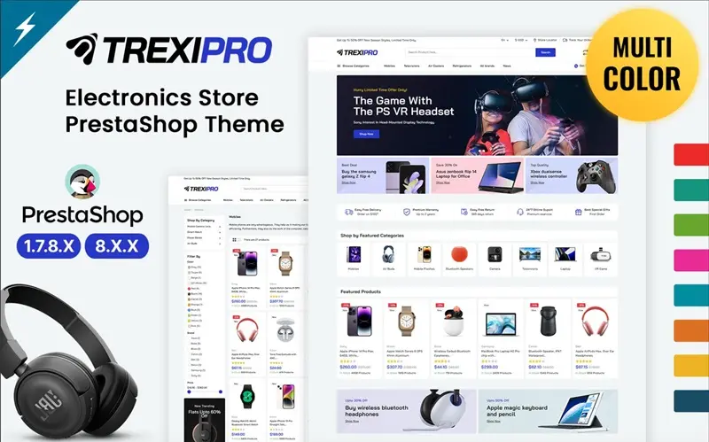 Trexipro Electronics and Mega Store PrestaShop theme