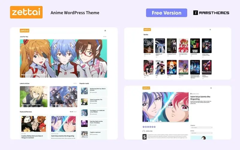Free Anime WordPress Theme