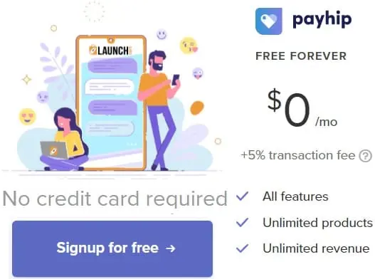 How to get sales on Payhip? No credit card is required for signup